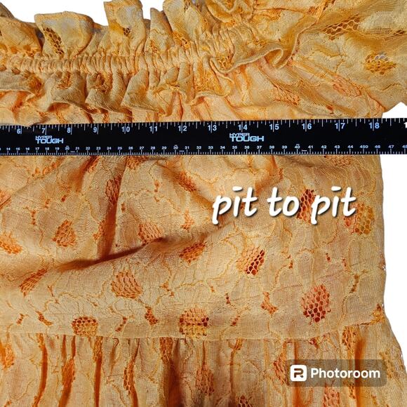 Trina Turk Margery Off-the-Shoulder Eyelet Midi Dress Size S - Picture 14 of 15